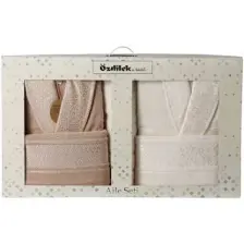 Özdilek Camellia Bej Krem Bornoz Seti 3417