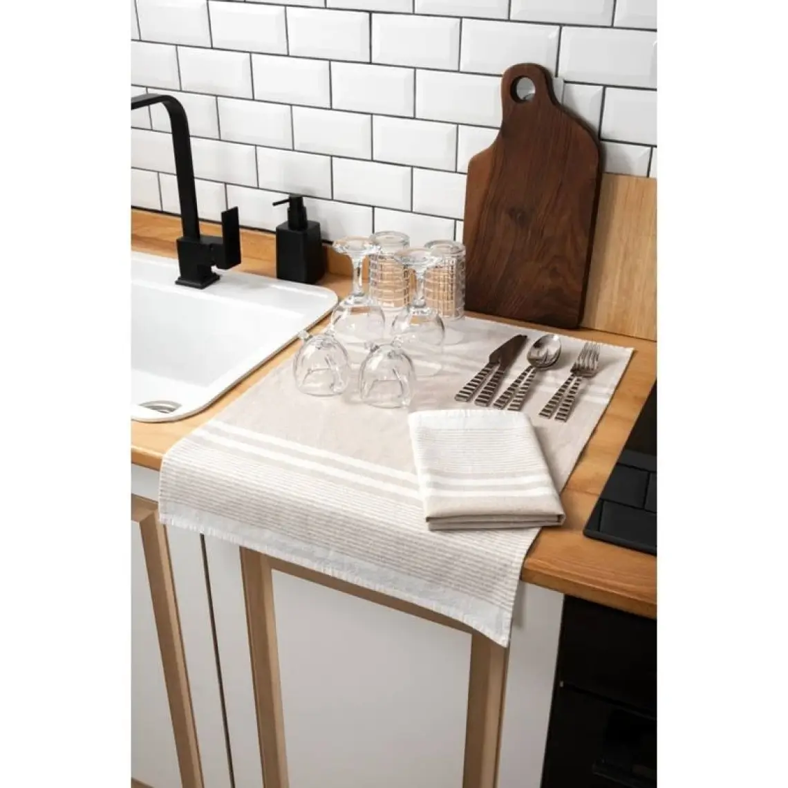 Vionel Home 2'li Mutfak Kurulama Bezi,  Pamuk Yüksek Su Emici, Beslenme Örtüsü, Çok Amaçlı Servis Peçetesi 45 x 60 cm