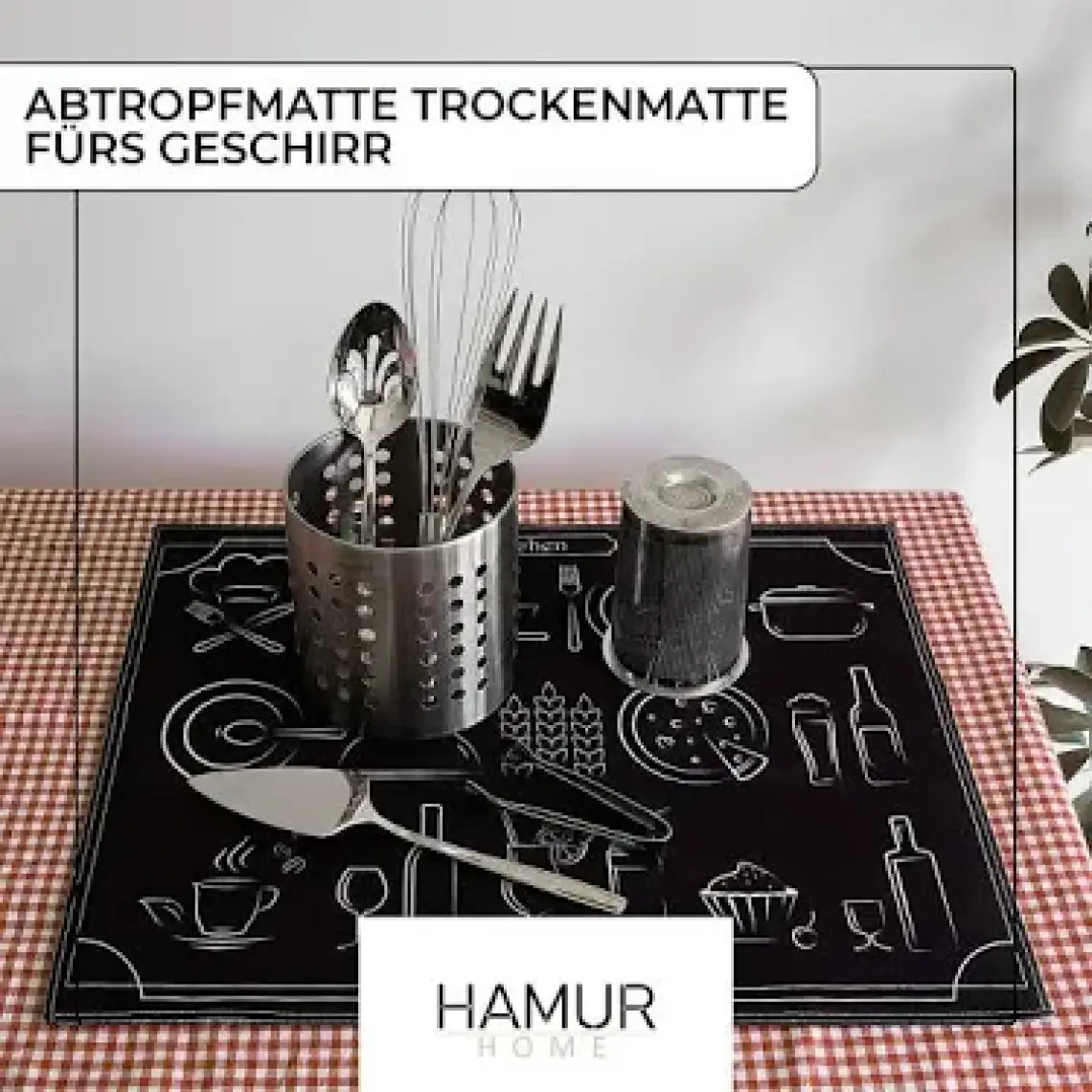 Hamur Bulaşık Kurutma Matı 42X50 cm Pedi Kurulama Bezi Örtüsü MF-074