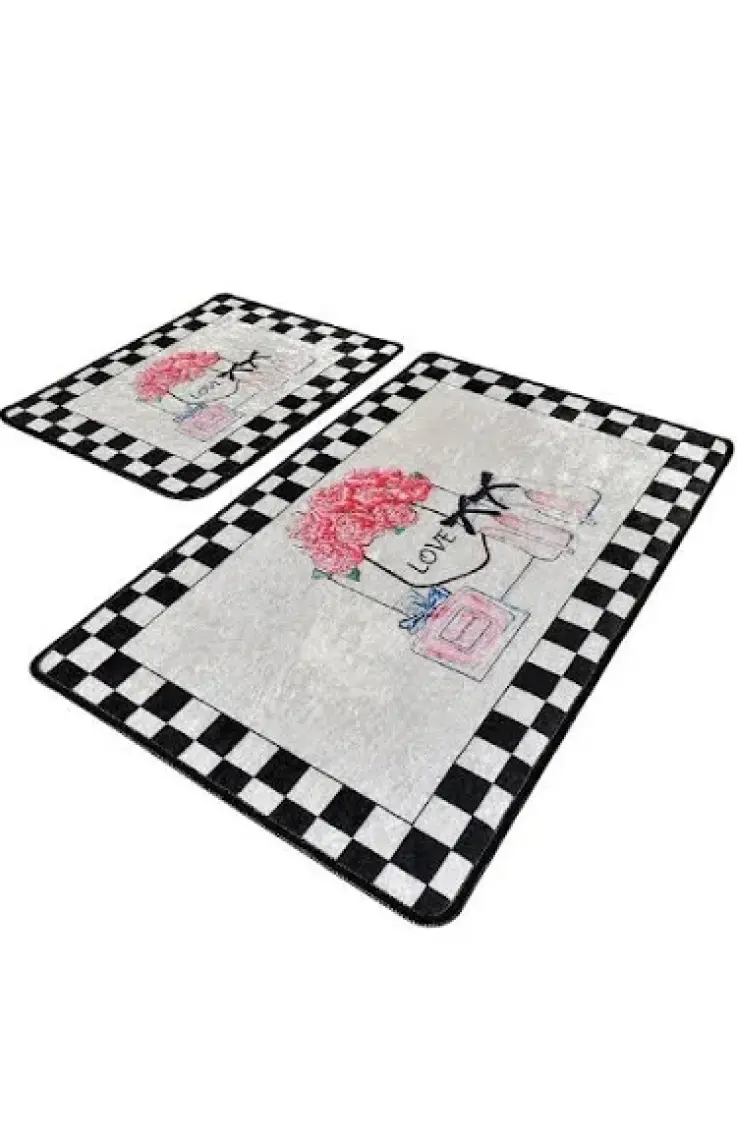 Chilai Home Parfume Djt 2 Li Set Banyo Halısı, Paspas