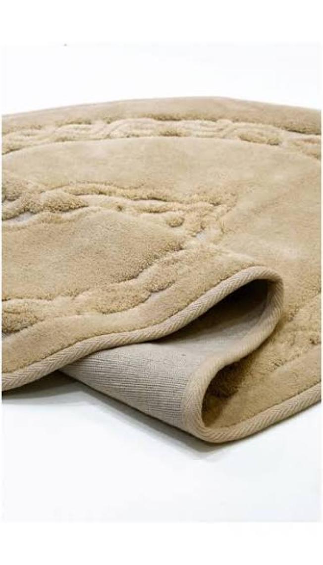Alanur Home Damaks Oval Cotton 2'li Paspas Cappuccino