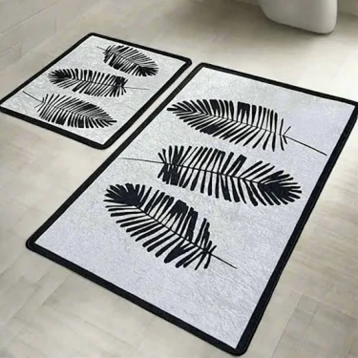 Hoja Banyo Halısı 2'li Set 60x100 Cm - 50x60 Cm Djtbanyo