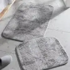 Madame Coco Yumuşak Dokulu Şık Desenli Gri Banyo Paspası