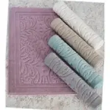 Green Black Pamuk 50x80cm Banyo Paspası Elenora Gri