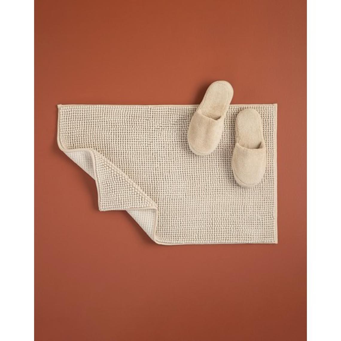 English Home Paige Polyester Makarna Banyo Paspası Seti 60 x 90 + 40 x 60 cm Bej