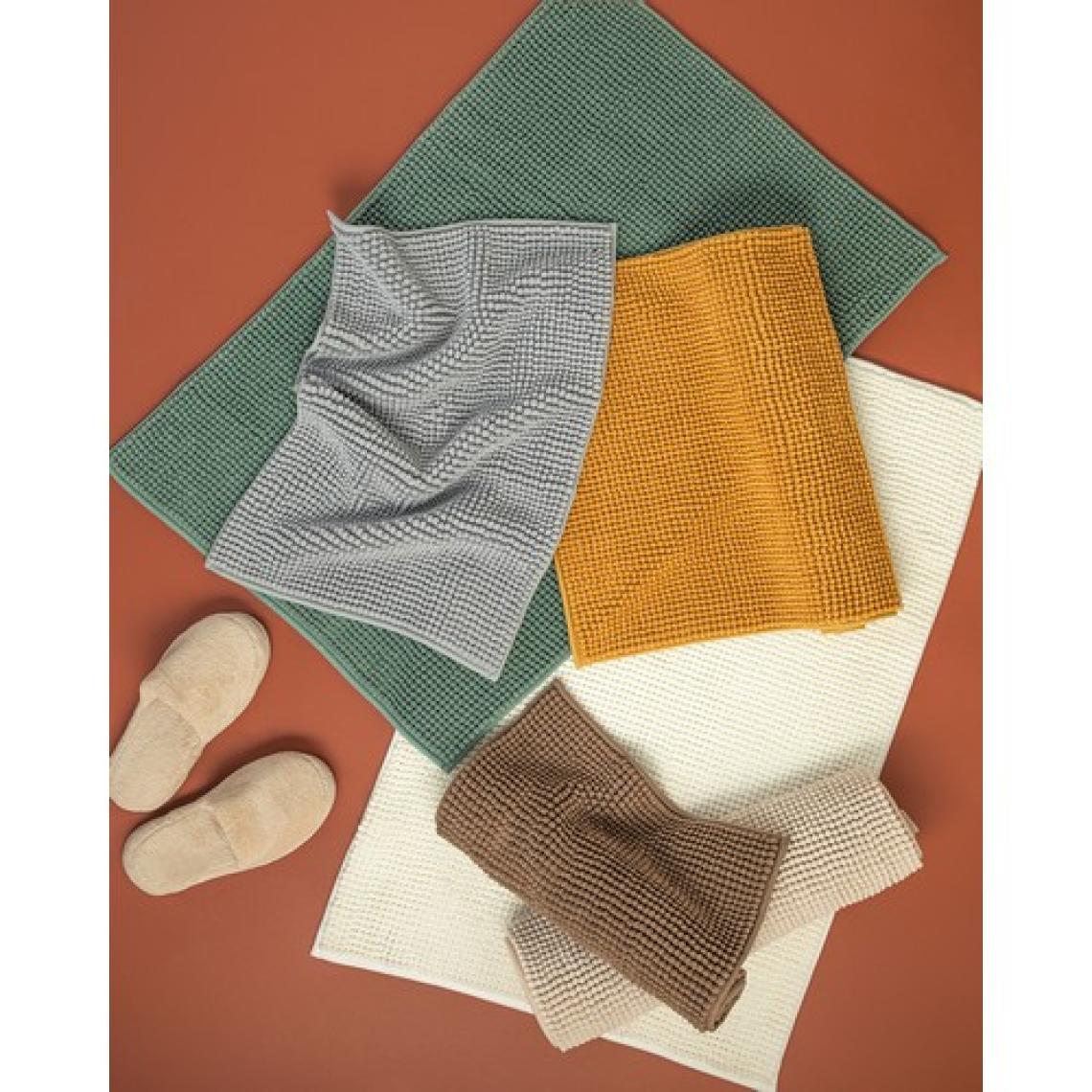 English Home Paige Polyester Makarna Banyo Paspası Seti 60 x 90 + 40 x 60 cm Bej