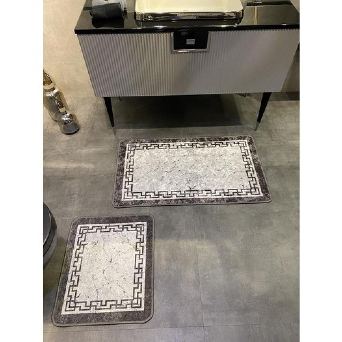 Brillant Lınaro 2'li Lateks Kaymaz Taban Su Geçirmez Banyo Paspas Takımı (60X100 - 60X50)