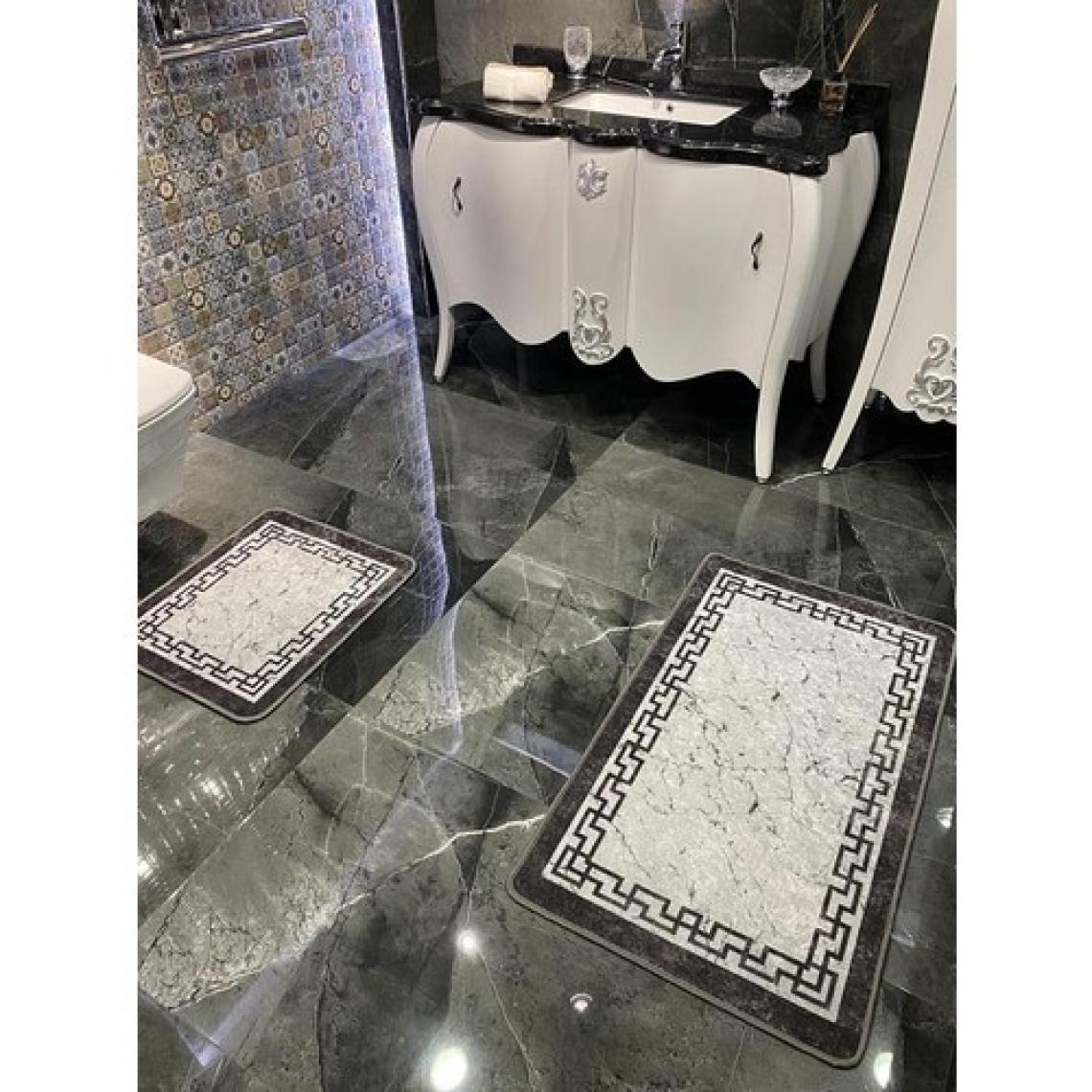 Brillant Lınaro 2'li Lateks Kaymaz Taban Su Geçirmez Banyo Paspas Takımı (60X100 - 60X50)