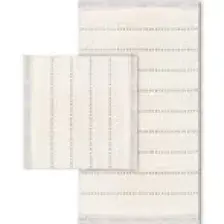 Bluenity Case Doğal Pamuklu Kaydırmaz 60X100+50X60 cm Ekru/bej