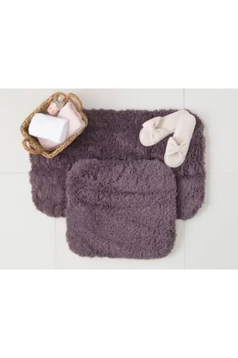Madame Coco Sheep 2'li Banyo Paspas - Koyu Mürdüm