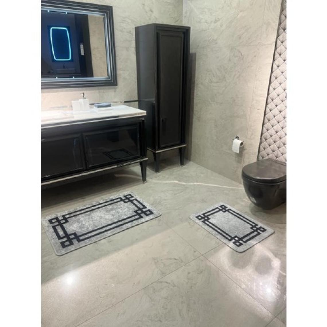 Brillant Lateks Taban Su Geçirmez Saçaksız (60x100 - 60X50) Ikili Banyo Paspas Takımı