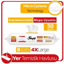 Easy Clean Arap Sabunu Katkılı Mopa Uyumlu Yer Temizlik Havlusu 50 Yaprak