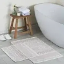 Marina Doğal Pamuklu 2'li Banyo Kilim Seti