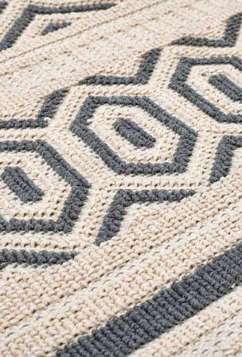 Bluenity Hat Doğal Pamuklu 2'li Banyo Kilim Seti