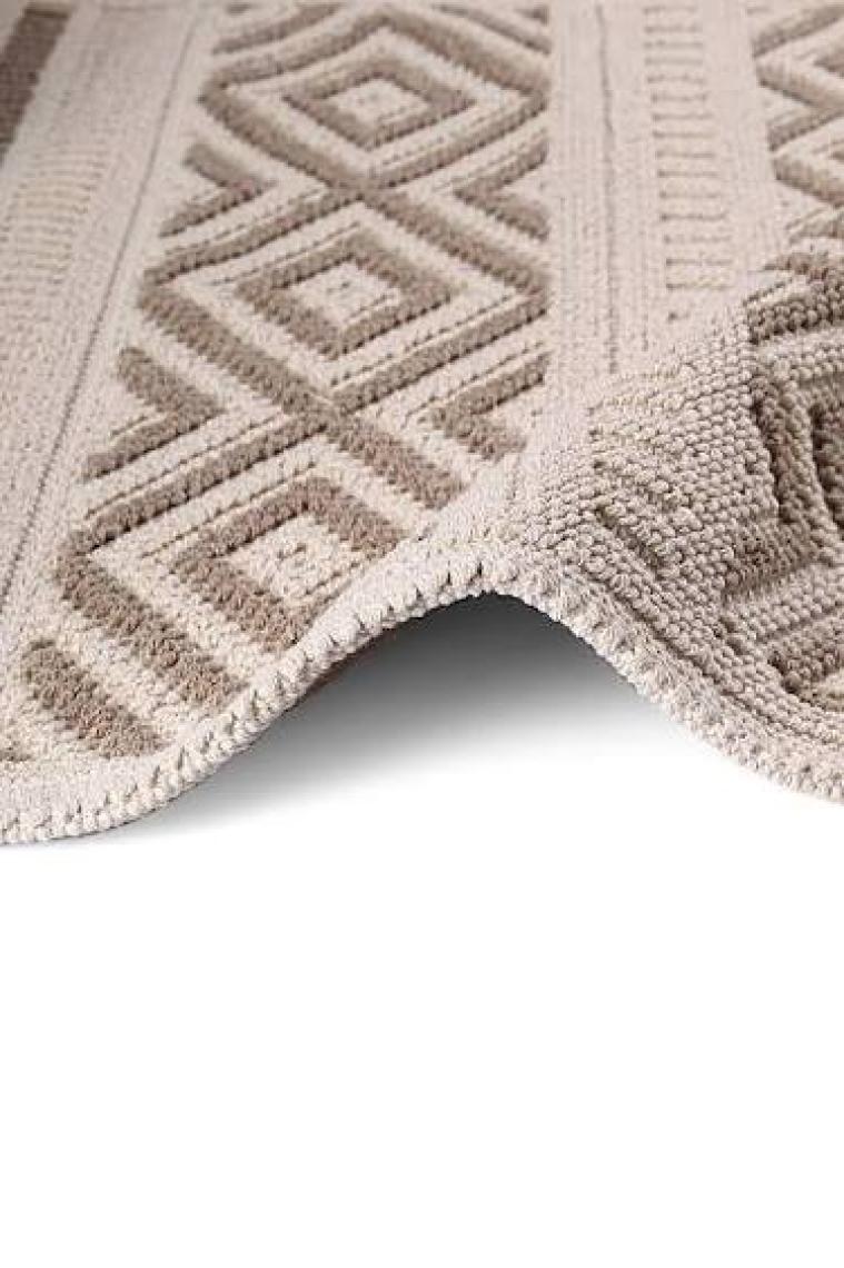 Bluenity Hat Doğal Pamuklu 2'li Banyo Kilim Seti