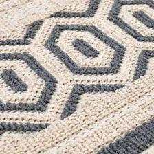 Bluenity Hat Doğal Pamuklu 2'li Banyo Kilim Seti