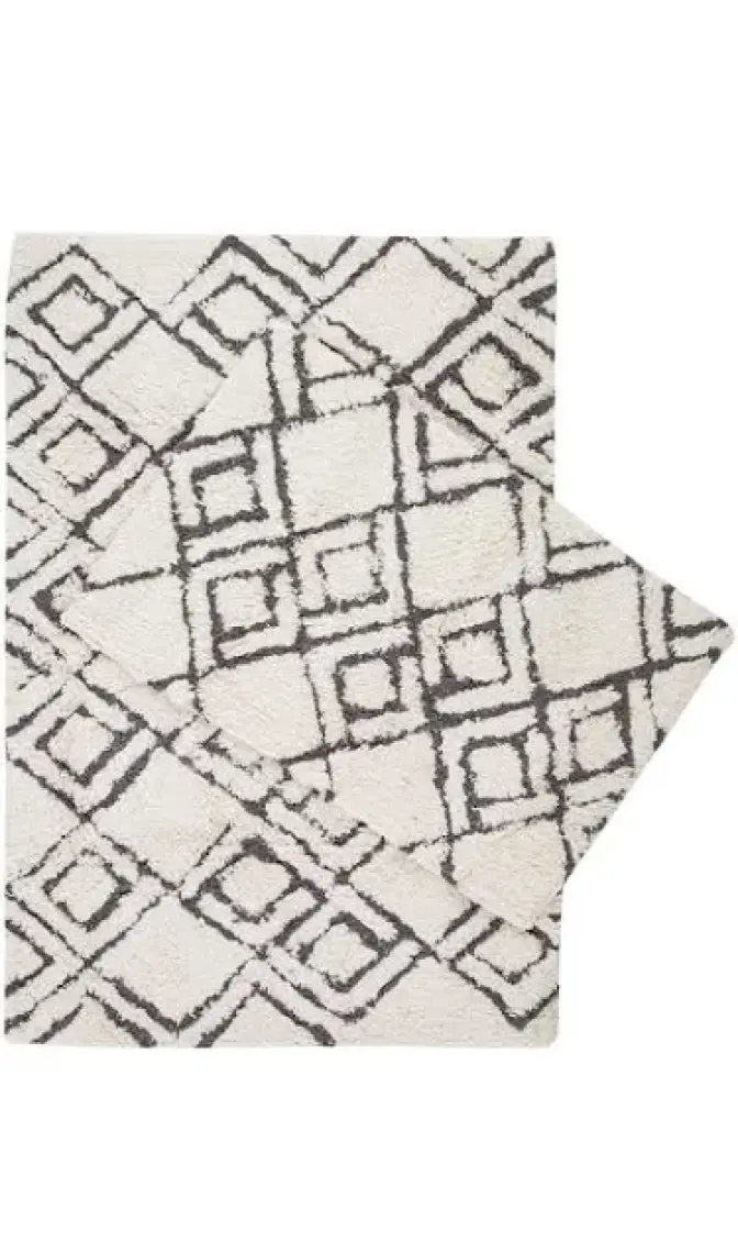 Cava 2’li Takım Banyo Paspası %100 Pamuk 40x60 + 60x90 Kahverengi