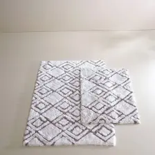 Cava 2’li Takım Banyo Paspası %100 Pamuk 40x60 + 60x90 Kahverengi
