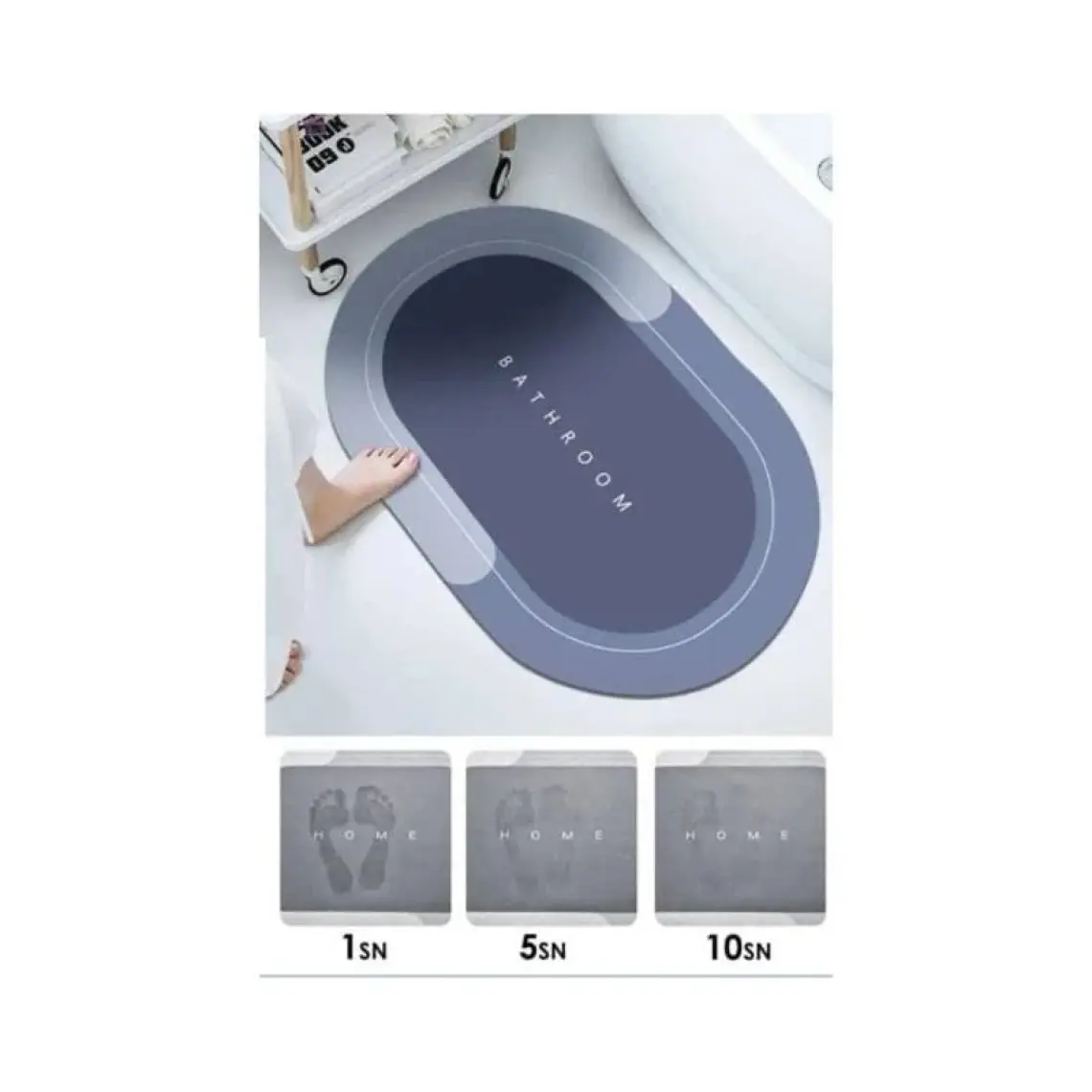 Mayaglory Su Emici Banyo Paspası, Sihirli Banyo Paspası, Su Emici Kaymaz Tabanlı Banyo Paspası