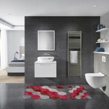 Alanur Florya Özel Kesim Yıkanabilir Kaymaz Taban 2'li Paspas Seti Klozet Takımı ST210117KZ