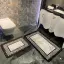 Brillant Megan Dama Çerçeve Desen Banyo Paspası 70X160 (70X110-70X50 İkili Takım)