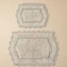 English Home Mia Pamuklu Kaydırmaz Taban Banyo Paspası Seti 60 x 90-40 x 60 cm Bej
