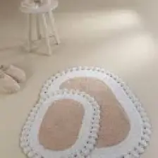 Irya Bianca 2’li Takım Banyo Paspası %100 Pamuk 40x60 + 60x90 Kahverengi