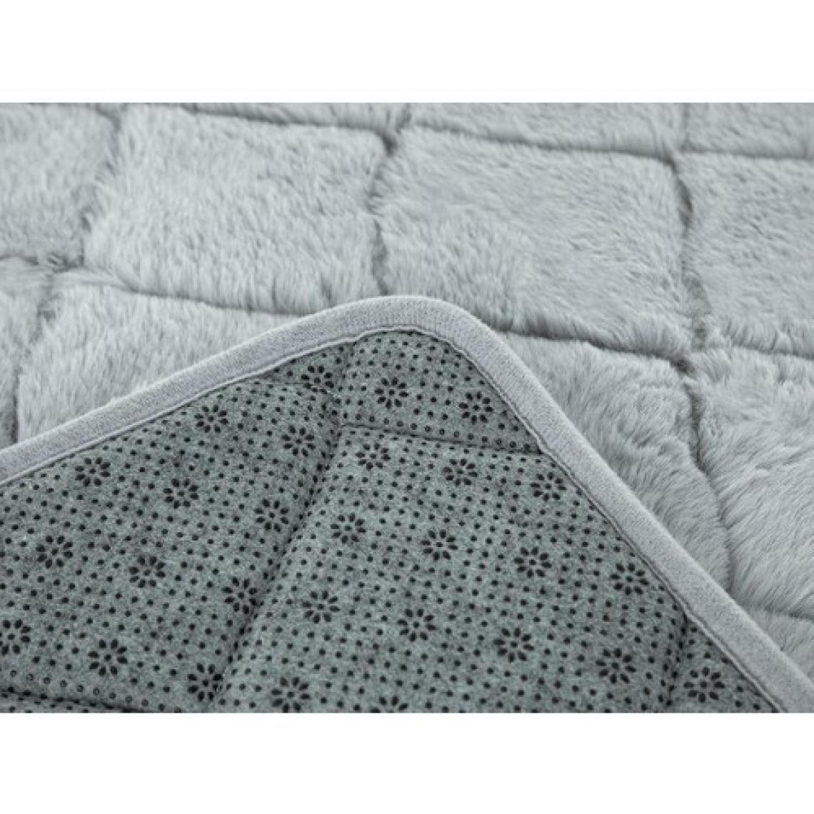 English Home Soft Touch Rabbit Peluş Banyo Paspası Setı 60 x 90 CM+45 x 60 cm Gri