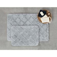 English Home Soft Touch Rabbit Peluş Banyo Paspası Setı 60 x 90 CM+45 x 60 cm Gri