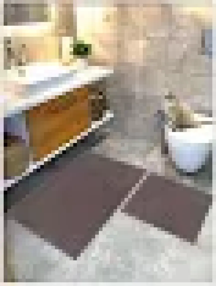 Cotton Crafty %100 Pamuk Dokuma Banyo Paspas Seti, Banyo Halısı Vera 60X100 - 60X50