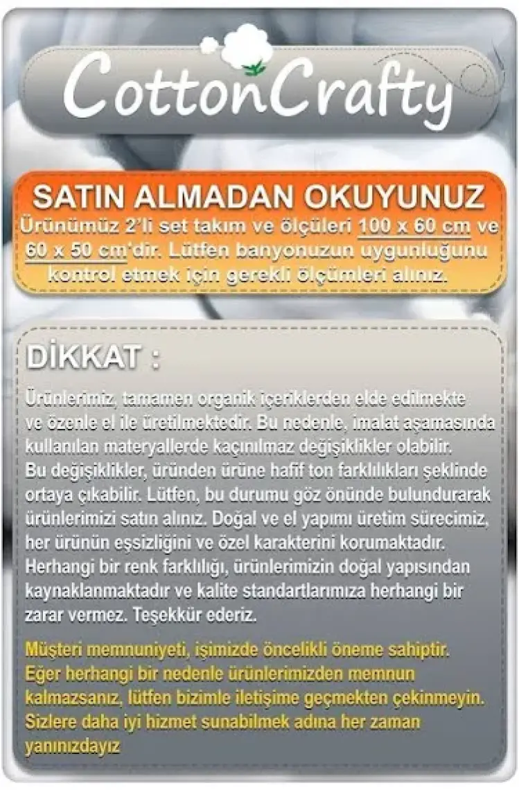 Cotton Crafty %100 Pamuk Dokuma Banyo Paspas Seti, Banyo Halısı Çiçek 60X100 - 60X50