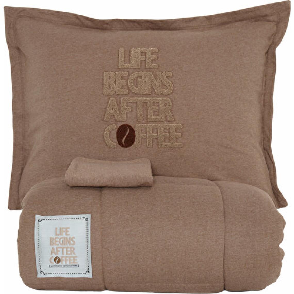 Karaca Home Motto Kahve Çift Kişilik Cotton Comfort