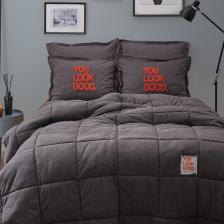 Karaca Home Motto Antrasit Çift Kişilik Cotton Comfort