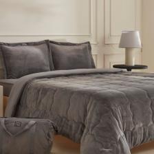 Flufy Çift Kişilik Soft Dream Comfort Set Antrasit