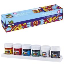 Nova Color Nc-1996 Cam Boyası Su Bazlı 6 Renkli set