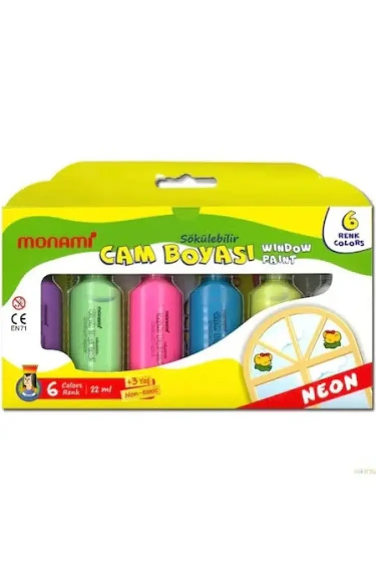 Monami Cam Boyası 6 Renk Neon Mcbn06