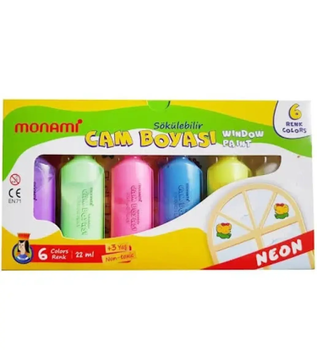 Monami Cam Boyası 6 Renk Neon Mcbn06