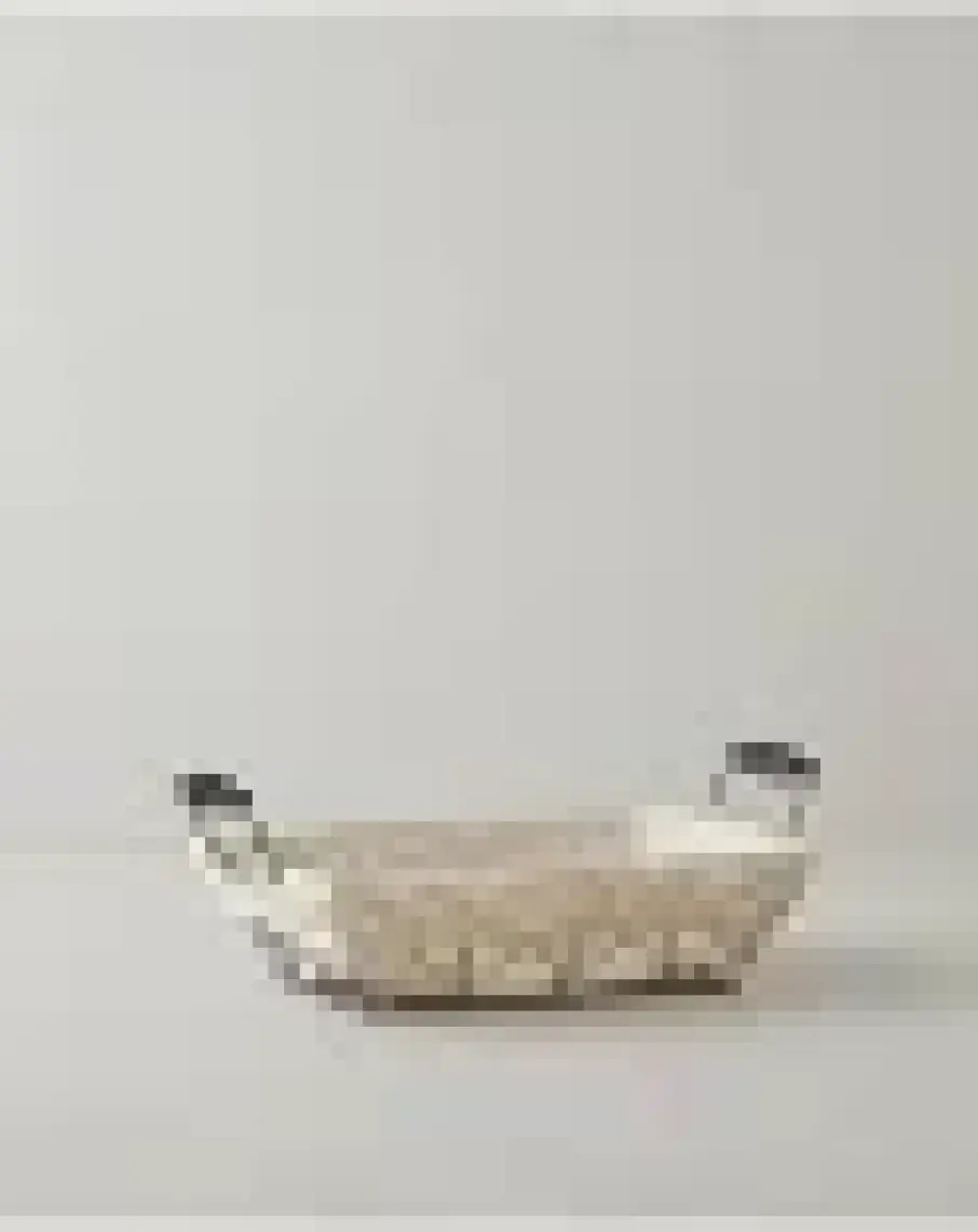 Woven Metal Ekmek Sepeti 30 x 23 x 8,5  cm  Krem