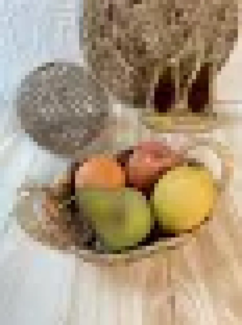 AtbyhomeHasır Rattan Ekmeklik Oval Ekmek Sepeti 24X18 cm