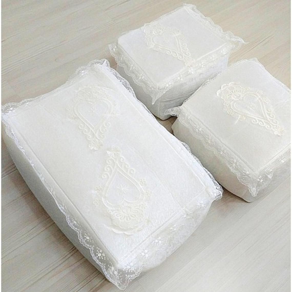 Dilex 3'lü Hurç Set Çeyizlik Bohça Gelin Bohçası Damat Bohçası Kadife