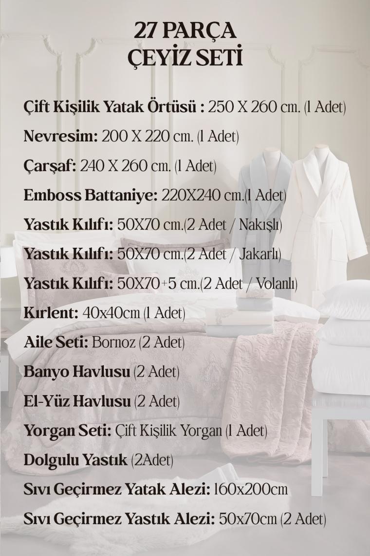 Özdilek Valioso 27 Parça Çeyiz Seti Bej