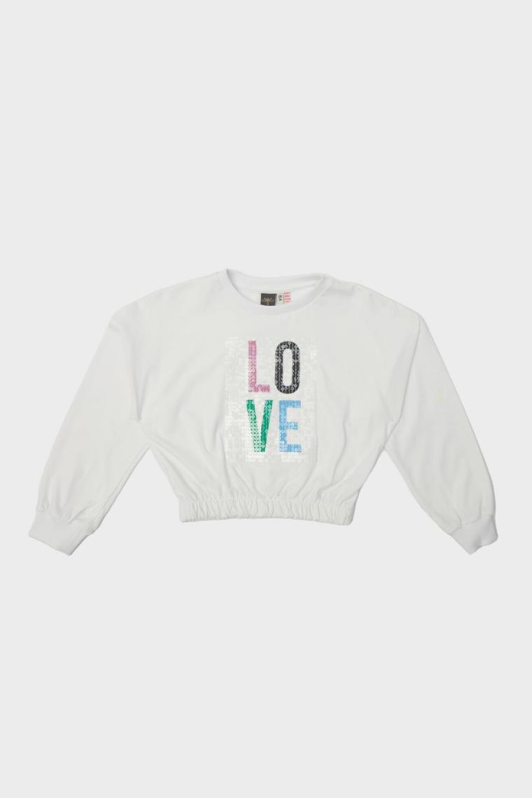 Tyess Kız Çocuk Beyaz Sweatshirt 23PFWTJ4403