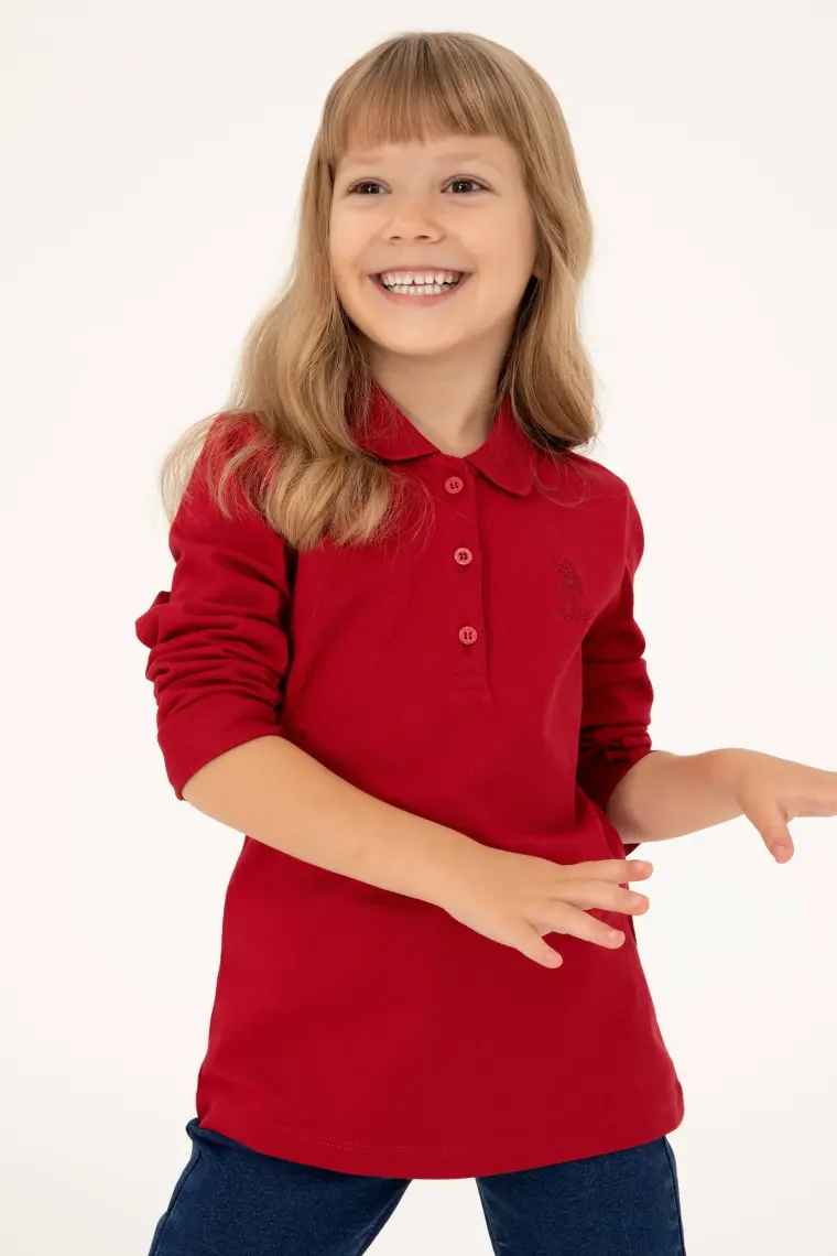 U.S. Polo Assn. Kız Çocuk Kırmızı Sweatshirt 50296377-VR030