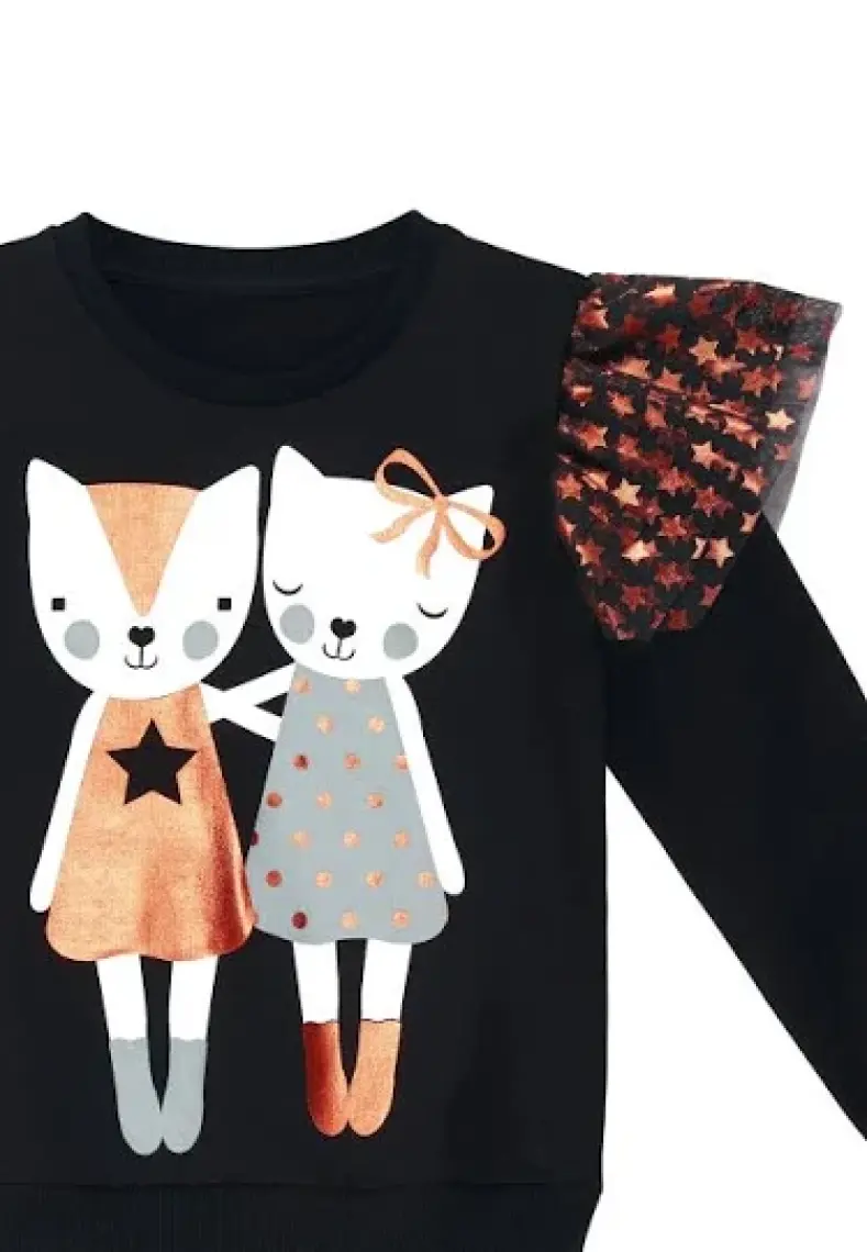 MSHB&G Sıkı Dostlar Tüllü Kız Çocuk Sweatshirt