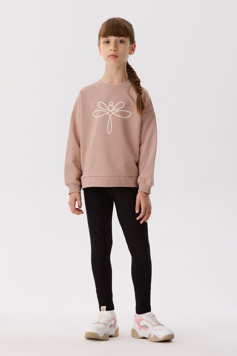 Tyess Bg Store Kız Çocuk Taba Sweatshirt