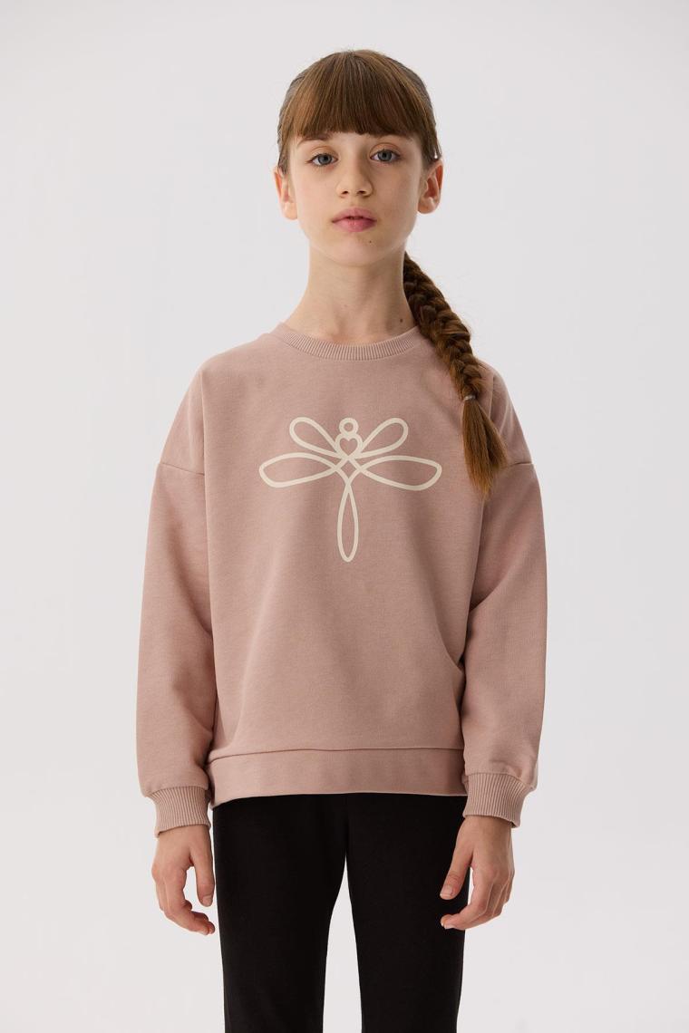 Tyess Bg Store Kız Çocuk Taba Sweatshirt