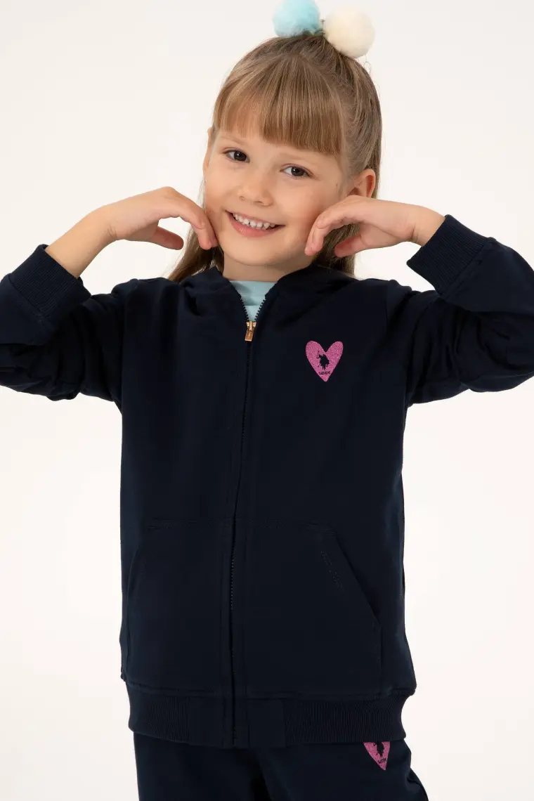 U.S. Polo Assn. Kız Çocuk Lacivert Sweatshirt 50296390-VR033