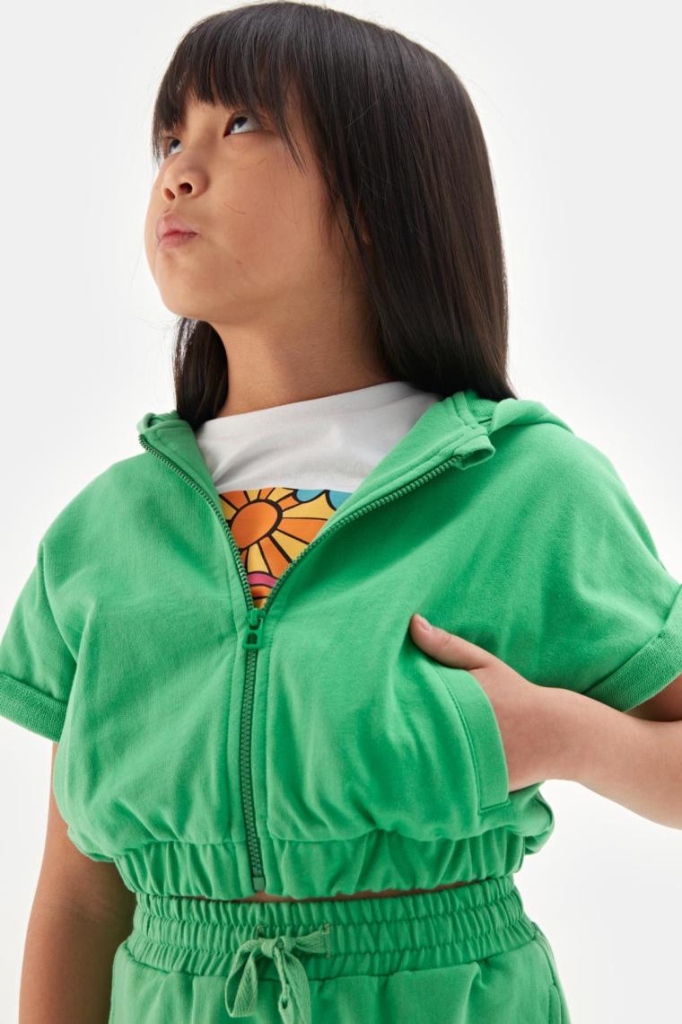 Tyess Kız Çocuk Yeşil Eşofman Üstü 23SS0TJ4706