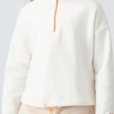 Tommy Life Ekru Kalın Yumuşak Dokulu Standart Fit Nakışlı Polar Kız Çocuk Sweatshirt - 75151