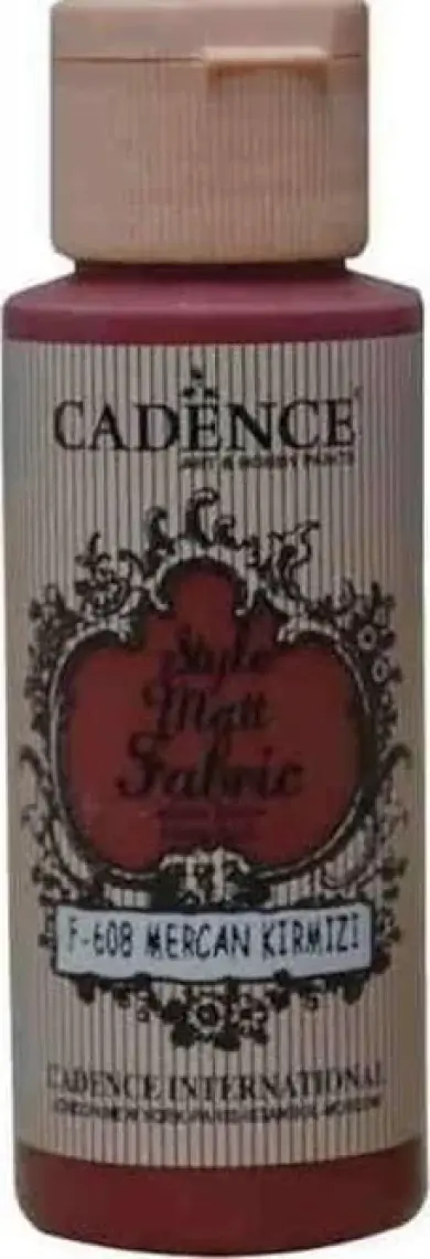 Cadence Kumaş Boyası Mat 59 ml Mercan Kırmızı